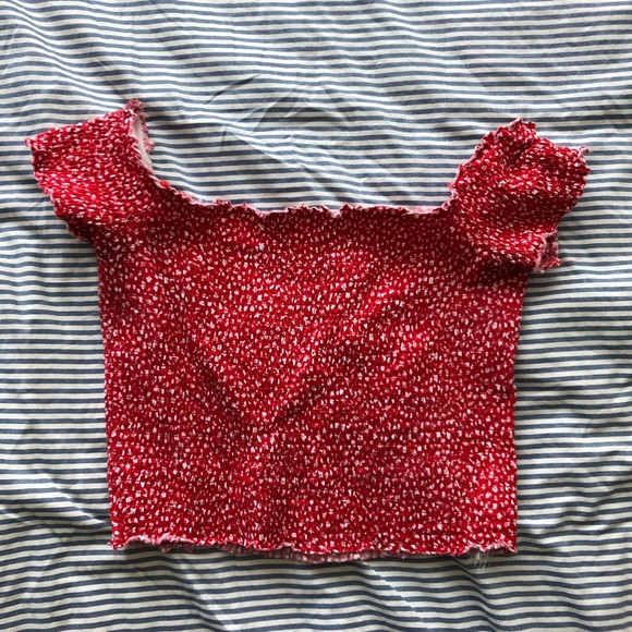 Garage Off The Shoulder Crop Top - Picture 1 of 1